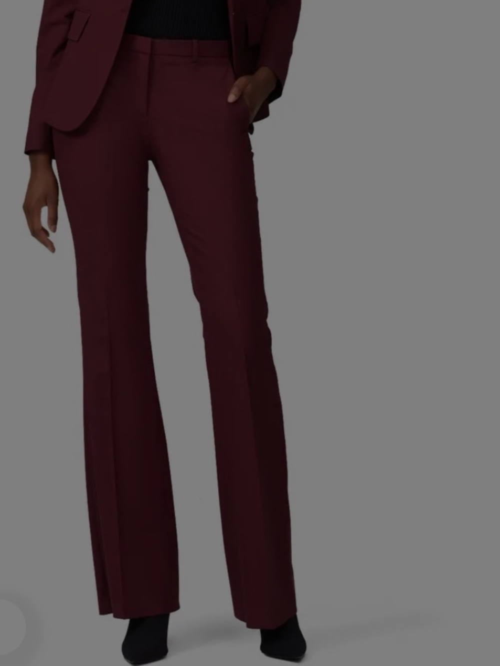 Theory DEMITRIA 2_NEW Burgundy  Trousers 8  EUC